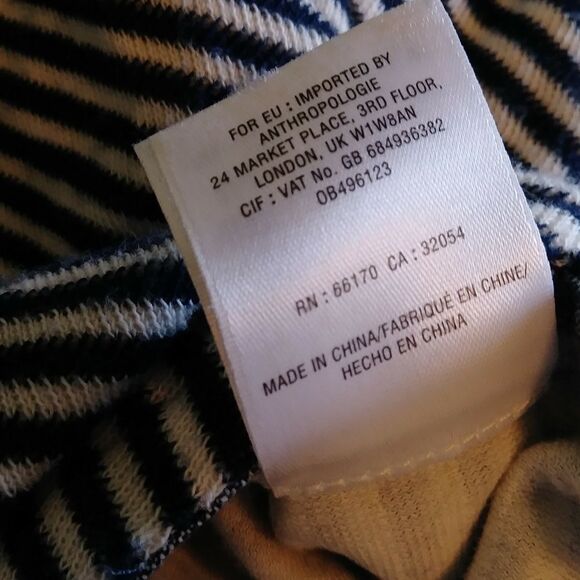 Anthropologie Long Sleeve Striped Tunic Sweater - Picture 9 of 9